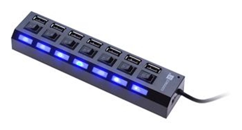 CONNECT IT USB hub Mighty switch, 7 ON/OFF portů CI-541