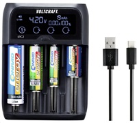 CONRAD Nabíječka VOLTCRAFT IPC-2 nabíječka akumulátorů NiMH, NiCd, Li-Ion, LiFePO Mini (AAAA) , AAA, AA, malé mo 1997931