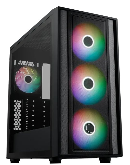 Cooler Master case MasterBox 600, bez zdroje, 3x 140mm ARGB Fan, 1x 120mm ARGB Fan, černá MB600-KGNN-S00