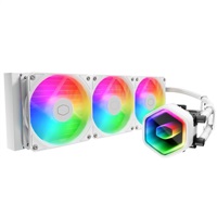 Cooler Master vodní chladič MasterLiquid 360 Core II, 3x120mm, LGA1851, AM5, bílá MLW-D36M-A18PA-RW