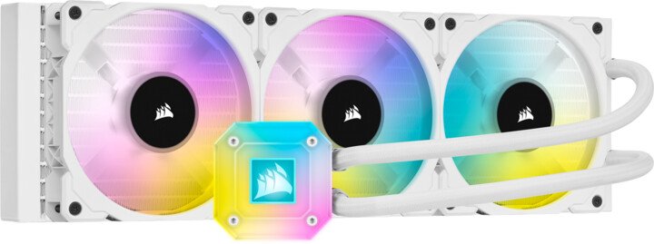 CORSAIR iCUE H150i ELITE CAPELLIX RGB 360mm vodní chlazení, bílá CW-9060051-WW