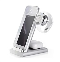 COTEetCI stojánek na bezdrátovou nabíječku 3v1 WS-20, stříbrná CS5700-TS