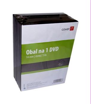 Cover It - Box na 1 DVD , 14mm, čierny, balenie po 10 ks.