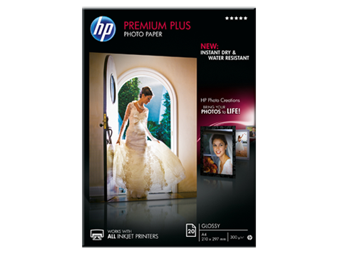 CR672A HP Premium Plus lesklý fotopapier, A4, 20 listov, 300g/m2