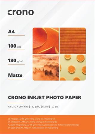 Crono PHPM4A, fotopapír matný, A4, 180g, 100ks PHPMA4-100