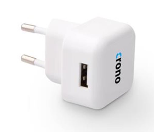 Crono univerzální USB nabíječka, 1x USB, 1000 mA, bílá CB10062