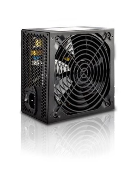 CRONO zdroj PS600Plus-B/Gen2/ 600W/ 14cm fan/ 4x SATA/ druhá generace/ aktivní PFC/ retail balení/ 85+ Bronze/ černý
