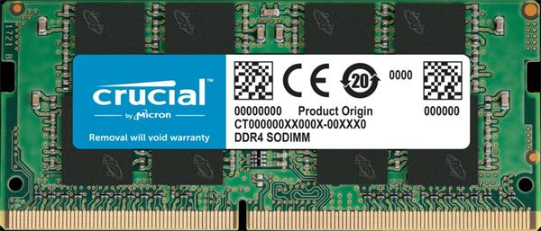 Crucial 16GB DDR4 3200MHz SODIMM CL22 (8Gbit/16Gbit) 260pin TRAY CT16G4SFRA32AT