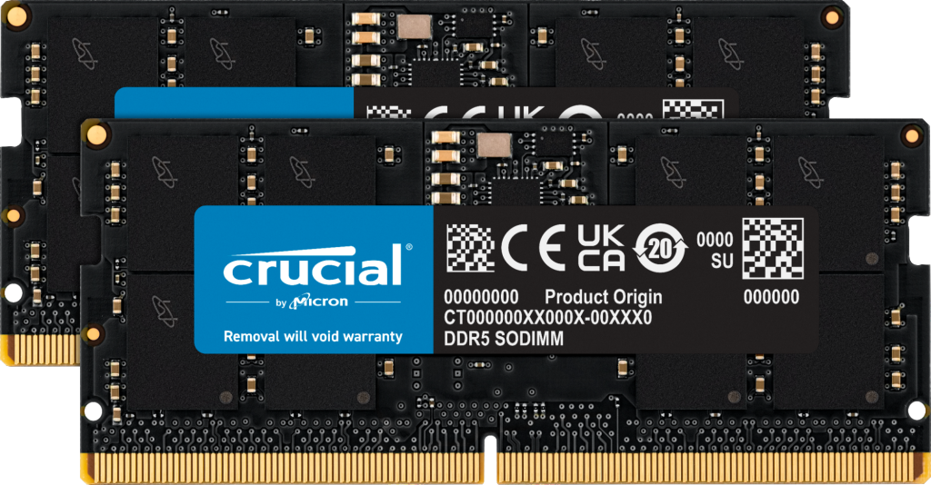 Crucial 24GB kit SODIMM DDR5 5600 CL46 CT2K12G56C46S5
