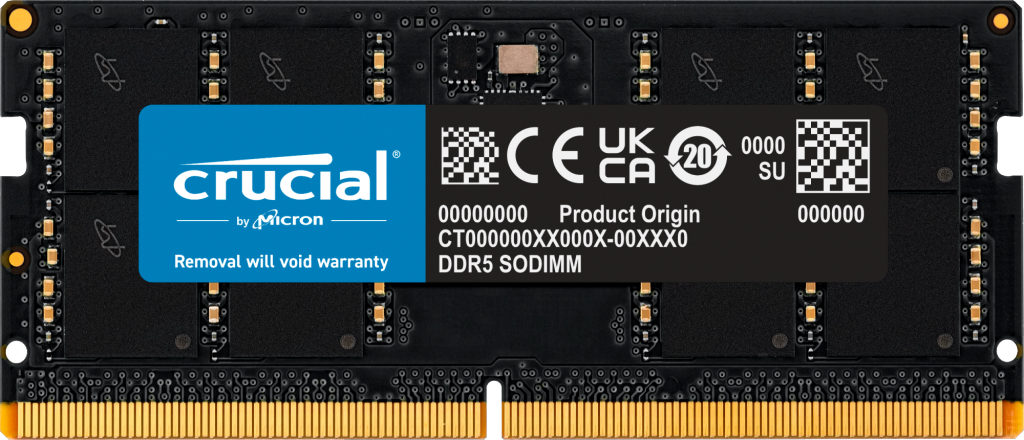 Crucial 32GB DDR5-5600 UDIMM CL46 (16Gb) CT32G56C46S5
