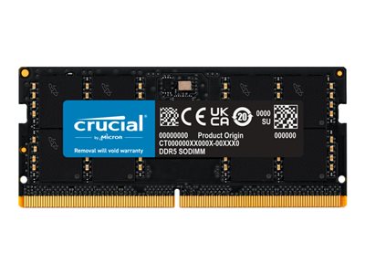 Crucial - DDR5 - modul - 64 GB - SO-DIMM 262 pinů - 1400 MHz / PC5-44800 - CL46 - 1.1 V - on-die ECC - čern CT64G56C46S5