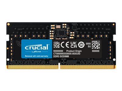 Crucial - DDR5 - modul - 8 GB - SO-DIMM 262 pinů - 5600 MHz / PC5-44800 - CL46 - 1.1 V - on-die ECC CT8G56C46S5