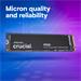 Crucial P510 2TB SSD PCIe 5.0 NVMe M.2 2280, r10000MB/s, w8700MB/s CT2000P510SSD8