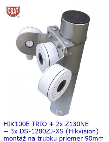 CSAT HIK100E TRIO + 2x Z130NE špeciálny úchyt pre montáž troch kamier HIK100E TRIO + 2x Z130NE