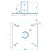 CSAT KP1 - kotviaci plech pre stožiar 30-52mm (250x250mm)