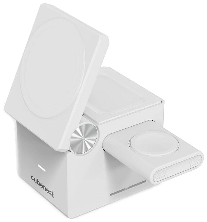 Cubenest E311 3v1 Bezdrátová magnetická nabíječka kompatibilní s technologií Magsafe, pro Apple Watch, iPhone , A E311WT