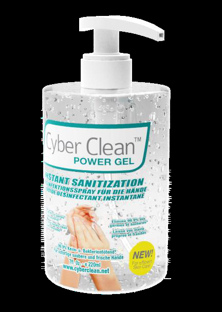 CyberClean POWER GEL - instant liquid sanitizer 7 oz / 220 ml (47029)