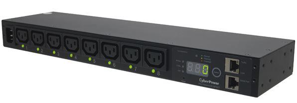 CyberPower Rack Mount Switched PDU,C14->8x C13,12A,1U PDU15SWHVIEC8FNET