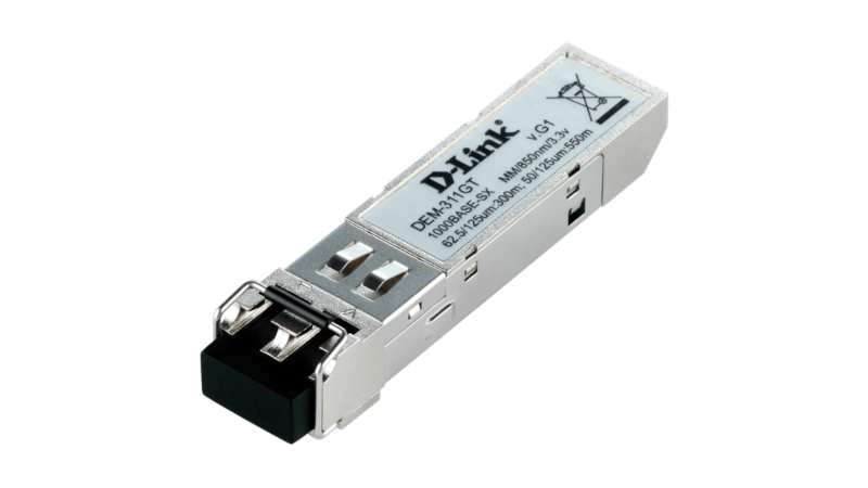D-Link 1-port Mini-GBIC SFP to 1000BaseSX, 550m for all - tray of 10 DEM-311GT/10