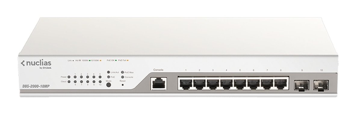 D-Link DBS-2000-10MP/E, Nuclias Cloud-Managed Switches