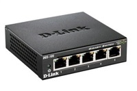 D-Link DGS-105/E "5 port 10/100/1000 Gigabit Metal Housing Desktop Switch- Unmanaged Copper Gigabit Ethernet Desktop Sw