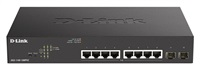 D-Link DGS-1100-10MPV2 10portový gigabitový inteligentný riadený prepínač PoE+, 8x gigabit PoE, 2x SFP, rozpočet PoE 13