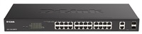 D-Link DGS-1100-26MPV2 26-portový gigabitový inteligentný riadený prepínač PoE+, 24x gigabit PoE, 2x RJ45/SFP, rozpočet