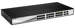 D-Link DGS-1210-24 Smart switch, 24x GbE, 4x RJ45/SFP, fanless
