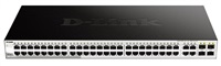 D-Link DGS-1210-52 52-portový gigabitový prepínač Smart+, 48x GbE, 4x RJ45/SFP, bez ventilátora DGS-1210-52/E