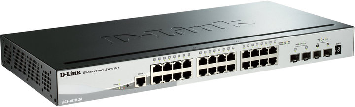 D-Link DGS-1510-28P PoE Switch 24xGb+2xSFP+ 2xSFP+