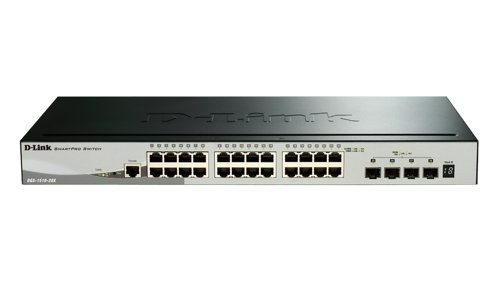 D-Link DGS-1510-28X 28-Port 1Gb Stackable Smart switch, 4x 10G SFP+