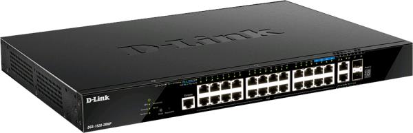 D-Link DGS-1520-28MP 20 ports GE PoE + 4 ports 2.5 GE PoE + 2 10GE ports + 2 SFP+ Smart Man. Switch DGS-1520-28MP/E