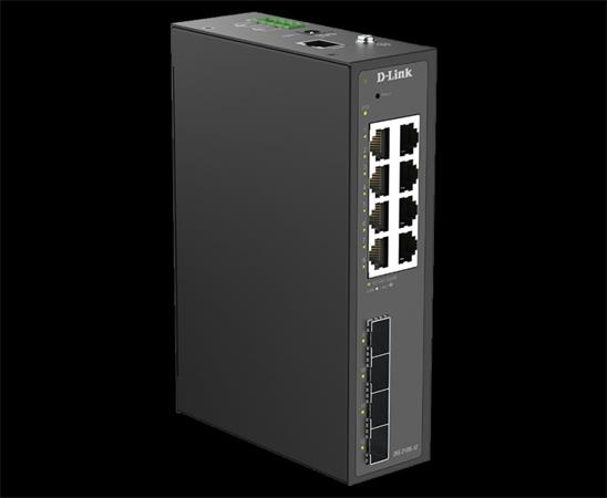 D-Link DIS-210G-12 12-Port Gigabit Industrial Smart Managed Switch with 4 x SFP Ports