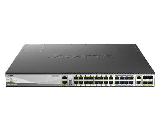 D-Link DMS-3130-30PS/E L3 Stck. Mng. Multi-Gig switch 16x 2.5G PoE+,8x 5G PoE++,2x 10G,4x 25G SFP28