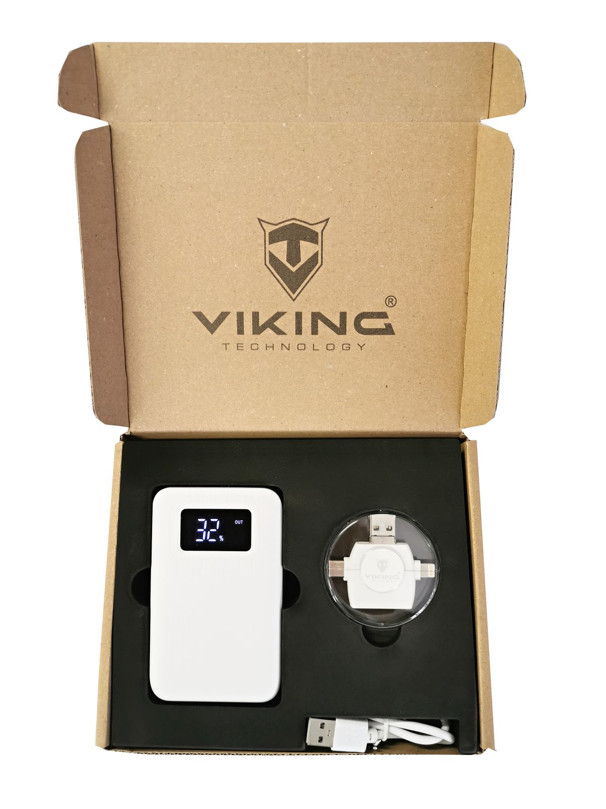 Dárková sada Viking - bílá Powerbanka go10+čtečka paměťových karet 4v1 DARKS01W