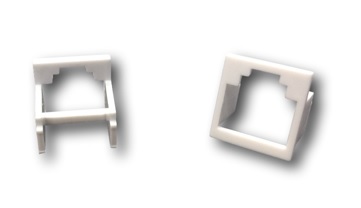 DATACOM Adaptér RJ45 na RJ12 (RJ11) bílá / redukční vložka (bal. 20ks) 42552