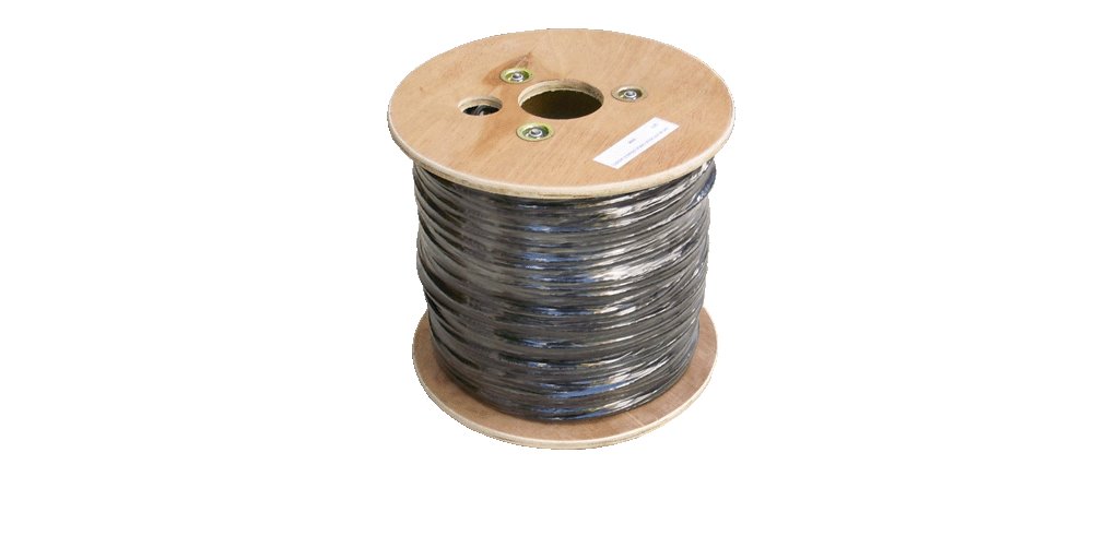 DATACOM FTP drát CAT5E PVC+PE 305m cívka černý 2-OUTDOOR 1204
