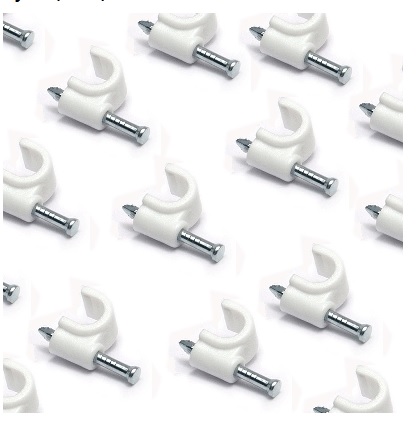 DATACOM Kabelová příchytka (5mm) bílá 100ks