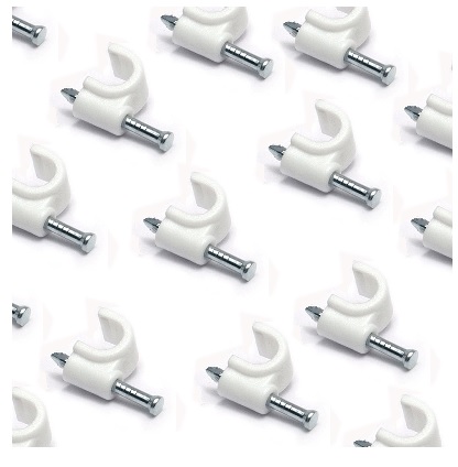 DATACOM Kabelová příchytka (6mm) bílá 100ks