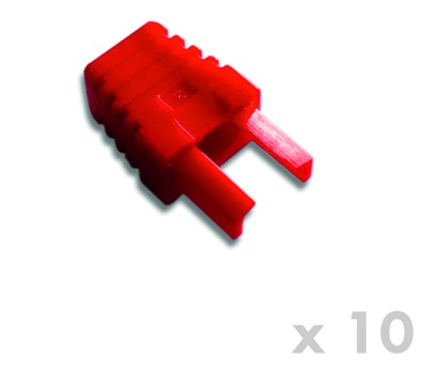 DATACOM Manžetka pro plug RJ45 červená (10ks)