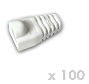 DATACOM Návlek pro plug RJ45 s bublinou bílý (100ks) 4361