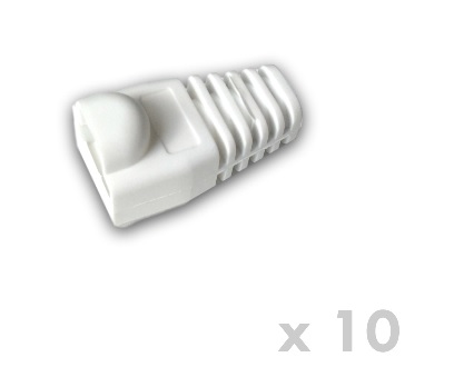 DATACOM Návlek pro plug RJ45 s bublinou bílý (10ks)