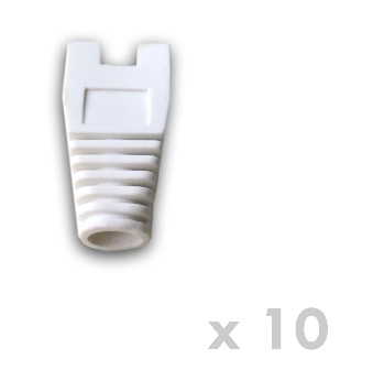DATACOM Návlek pro plug RJ45 s výřezem bílý (10ks)
