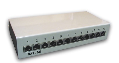 DATACOM Patch box STP 12 port CAT5E DUAL GY hor.zářez / VL 3252