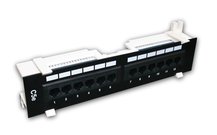 DATACOM Patch box UTP 12 port CAT5E DUAL BK 3200