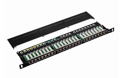 DATACOM Patch panel 19" STP 24 port CAT6 LSA 0.5U BK (3x8p) 3125