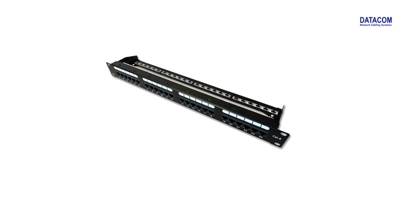 DATACOM Patch panel 19" UTP 24 port CAT6 DUAL 1U BK (4x6p) VL 3092