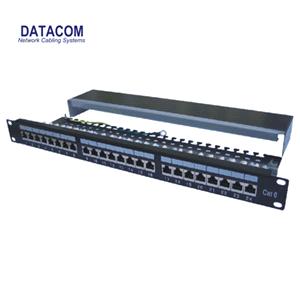 DATACOM Patch panel 24p.CAT6 1U 3x8 LSA, STP 19" černý s vyvázáním 3121
