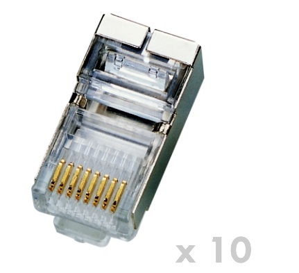 DATACOM Plug STP CAT5E 8p8c- RJ45 drát (10ks) 4126