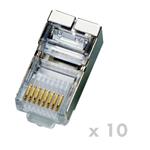 DATACOM Plug STP CAT5E 8p8c- RJ45 lanko (10ks) 4156